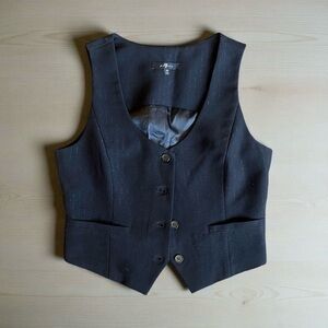 7 For All Mankind Pinstipe Crop Vest